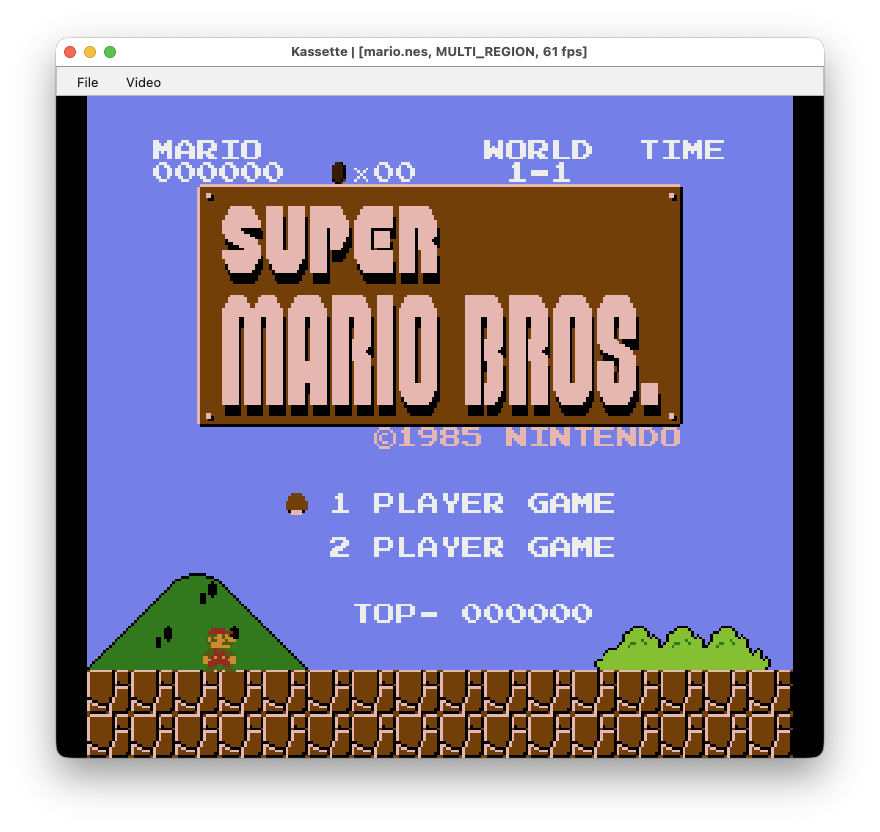 Super Mario Bros running on Kassette